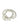 Multiple silver bracelets with engraved Christ charms